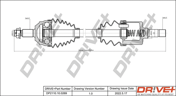 Arbre de transmission Dr!ve+ DP2110.10.0269