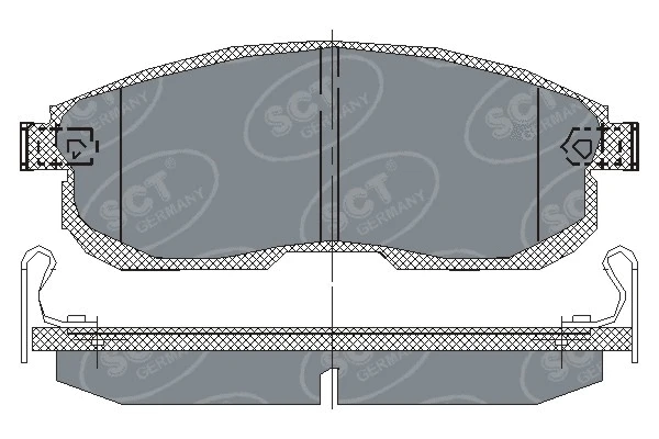 Kit de plaquettes de frein, frein à disque SCT - MANNOL SP 153 PR