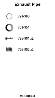 Tuyau d'échappement FA1 MD000863
