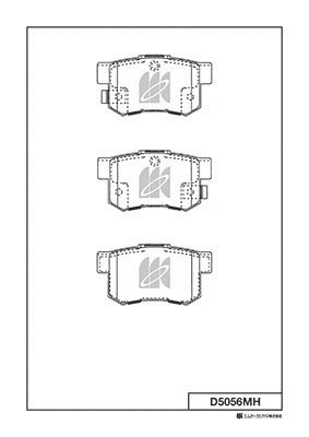 Kit de plaquettes de frein, frein à disque MK Kashiyama D5056MH