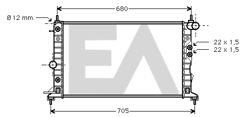 Radiateur, refroidissement du moteur EACLIMA 31R54172