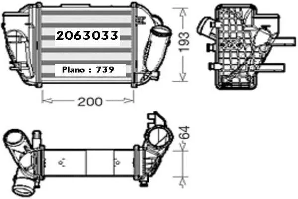 Refroidisseur d'air de suralimentation ORDONEZ 2063033