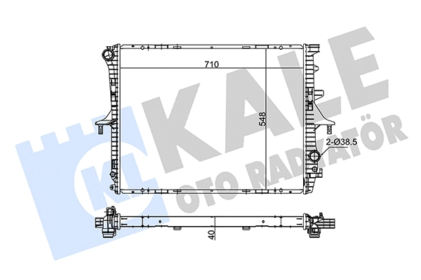 Radiateur, refroidissement du moteur KALE OTO RADYATÖR 348320