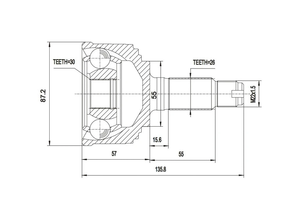 Jeu de joints, arbre de transmission A.Z. Meisterteile AZMT-43-030-1021