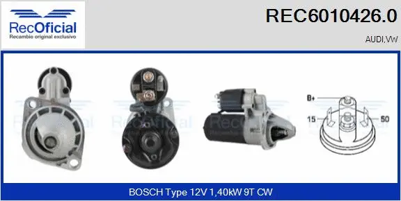 Démarreur RECOFICIAL REC6010426.0
