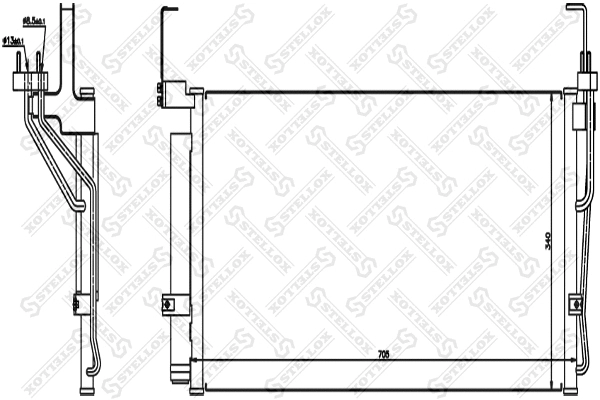 Condenseur, climatisation STELLOX 10-45033-SX