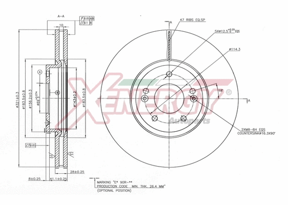 Disque de frein AP XENERGY X602852