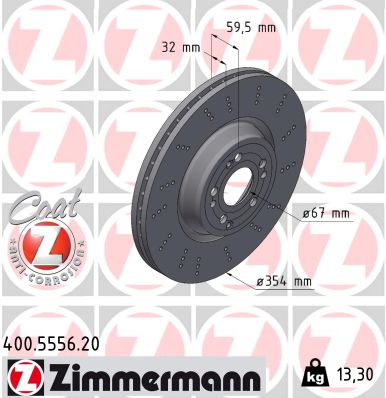 Disque de frein ZIMMERMANN 400.5556.20