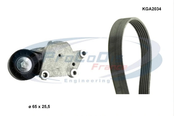 Jeu de courroies trapézoïdales à nervures PROCODIS FRANCE KGA2034