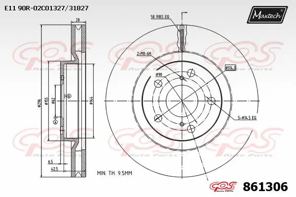 Disque de frein MAXTECH 861306
