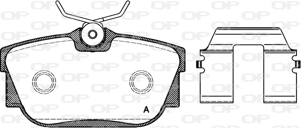 Kit de plaquettes de frein, frein à disque OPEN PARTS BPA0767.10