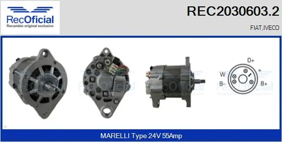 Alternateur RECOFICIAL REC2030603.2