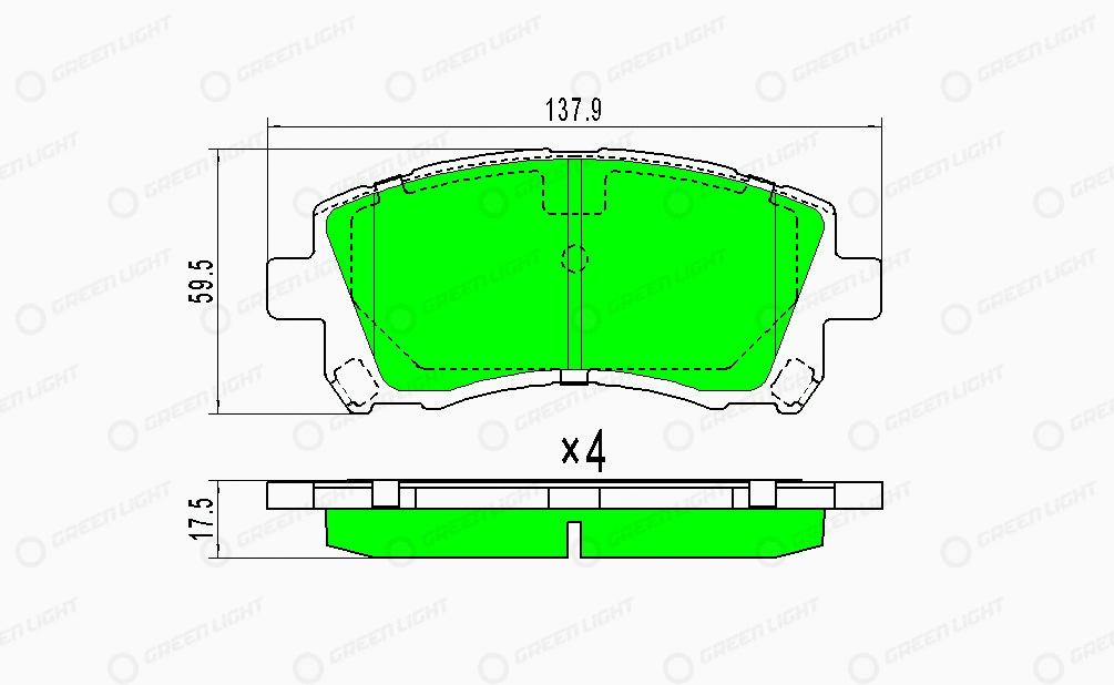 Kit de plaquettes de frein, frein à disque Automotive Adriado GLBP0328