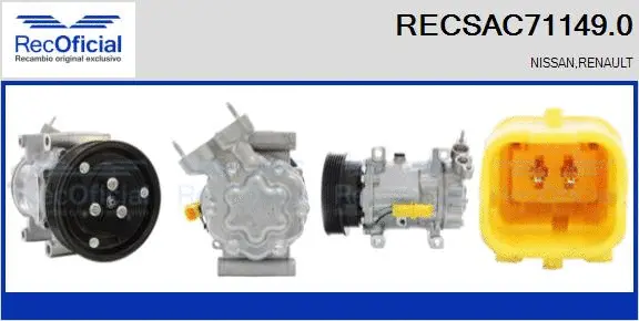 Compresseur, climatisation RECOFICIAL RECSAC71149.0