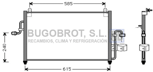 Condenseur, climatisation BUGOBROT 62-DW5011
