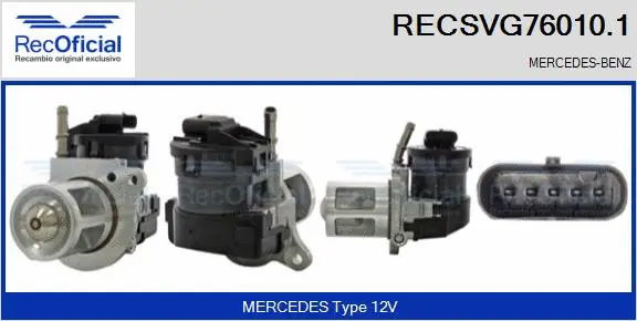 Vanne EGR RECOFICIAL RECSVG76010.1