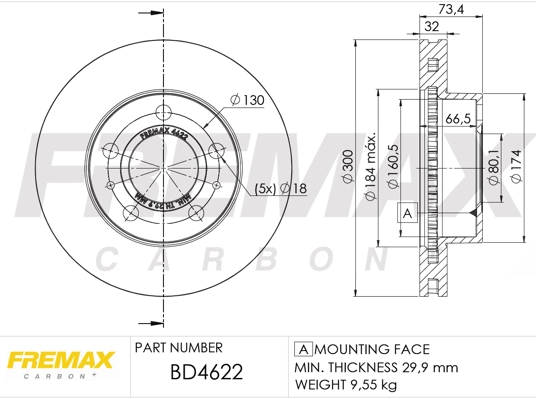 Disque de frein FREMAX BD-4622