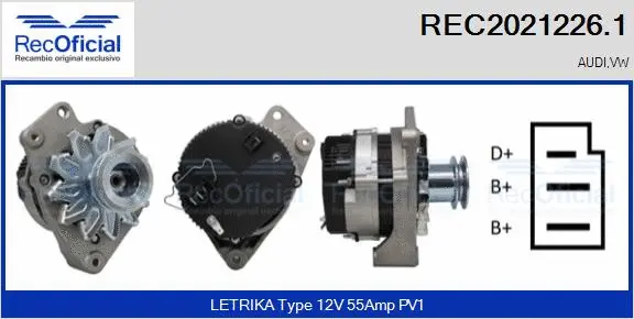 Alternateur RECOFICIAL REC2021226.1