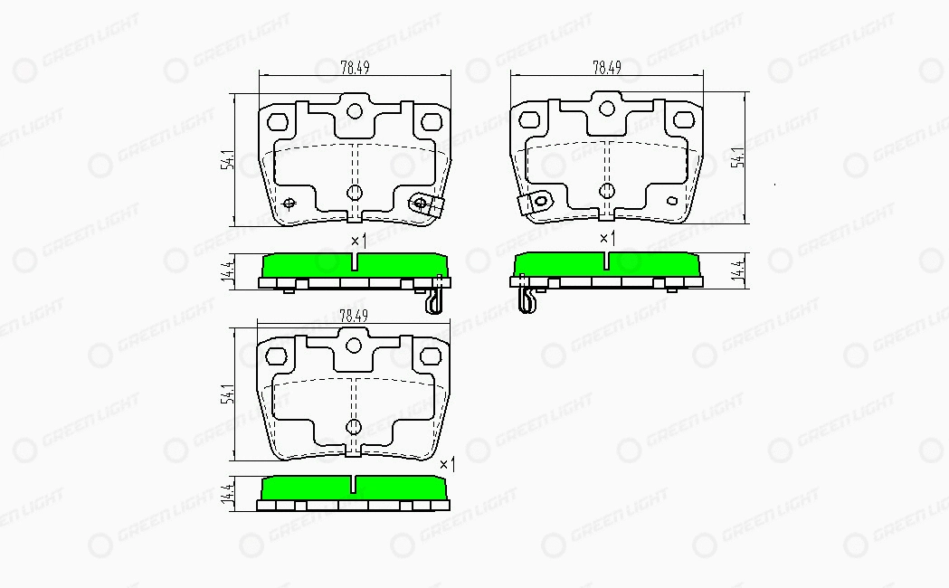 Kit de plaquettes de frein, frein à disque Automotive Adriado GLBP0234