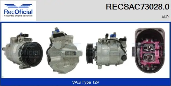 Compresseur, climatisation RECOFICIAL RECSAC73028.0