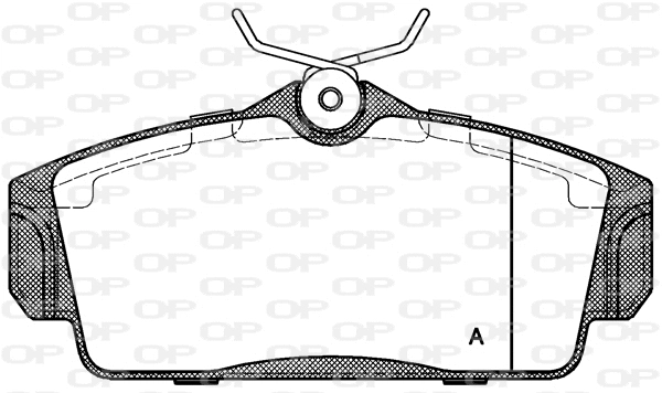 Kit de plaquettes de frein, frein à disque OPEN PARTS BPA0704.00