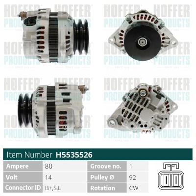 Alternateur HOFFER H5535526