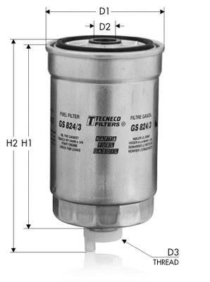 Filtre à carburant TECNECO FILTERS GS8845