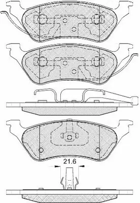 Kit de plaquettes de frein, frein à disque FIT FP0858