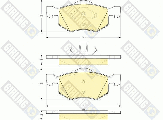 Kit de plaquettes de frein, frein à disque GIRLING 6114972