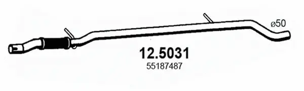 Tuyau d'échappement ASSO 12.5031