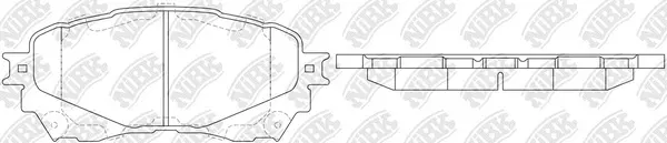 Kit de plaquettes de frein, frein à disque NiBK PN25002