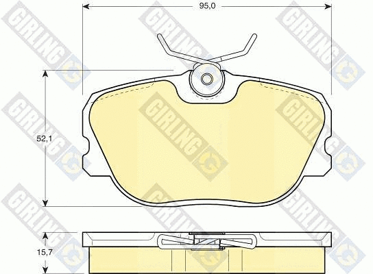 Kit de plaquettes de frein, frein à disque GIRLING 6104931