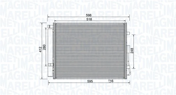 Condenseur, climatisation MAGNETI MARELLI 350203984000