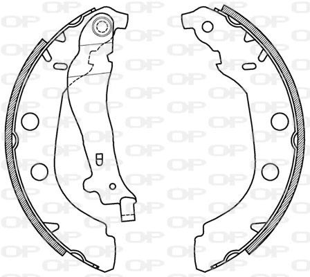 Jeu de mâchoires de frein OPEN PARTS BSA2039.00