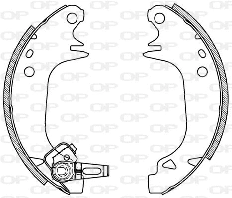 Jeu de mâchoires de frein OPEN PARTS BSA2062.00