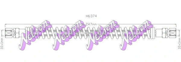 Flexible de frein KAWE H6374