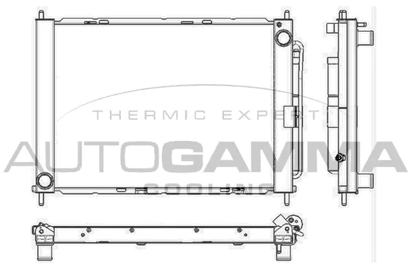 Radiateur, refroidissement du moteur AUTOGAMMA 105812