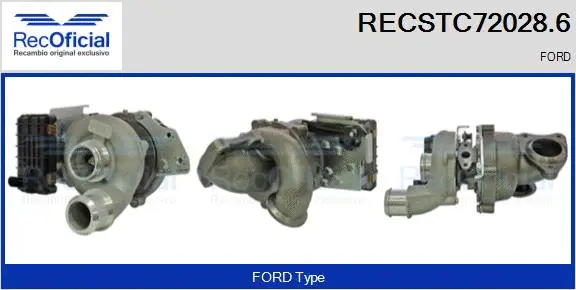 Turbocompresseur, suralimentation RECOFICIAL RECSTC72028.6