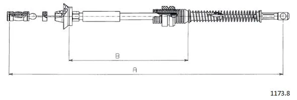 Câble d'accélération CABOR 1173.8