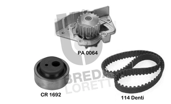 Pompe à eau + kit de courroie crantée BREDA LORETT KPA0103B