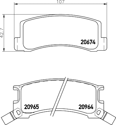 Kit de plaquettes de frein, frein à disque MINTEX MDB1227