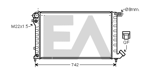 Radiateur, refroidissement du moteur EACLIMA 31R10029