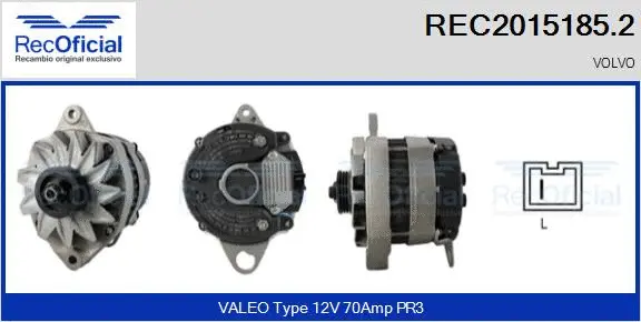 Alternateur RECOFICIAL REC2015185.2