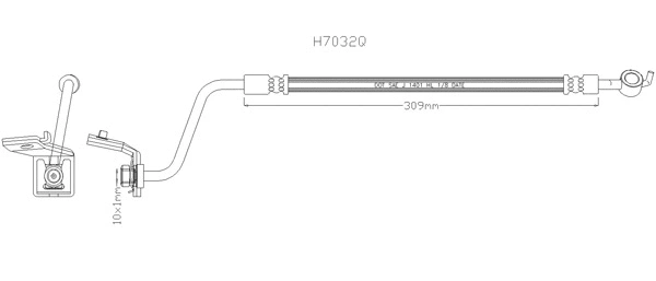 Flexible de frein KAWE H7032Q
