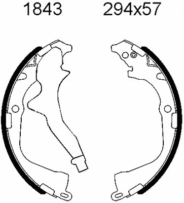 Jeu de mâchoires de frein BSF 01843