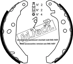 Jeu de mâchoires de frein fri.tech. 1040.129K