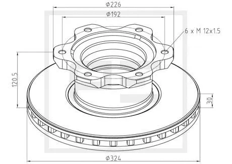 Disque de frein PE Automotive 016.661-00A