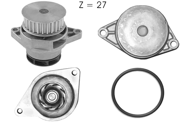 Pompe à eau, refroidissement du moteur TECDRIVE TPAE0154
