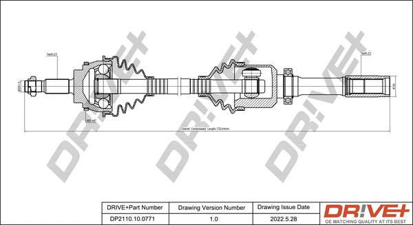 Arbre de transmission Dr!ve+ DP2110.10.0771