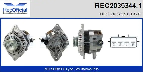 Alternateur RECOFICIAL REC2035344.1